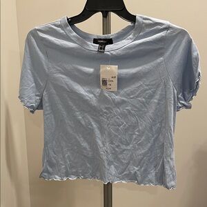Forever 21 Light Blue Crop Top